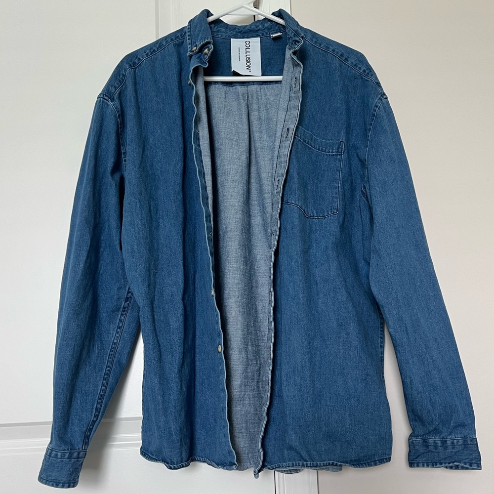 ASOS, Collusion | Oversized Denim Button Down Shirt